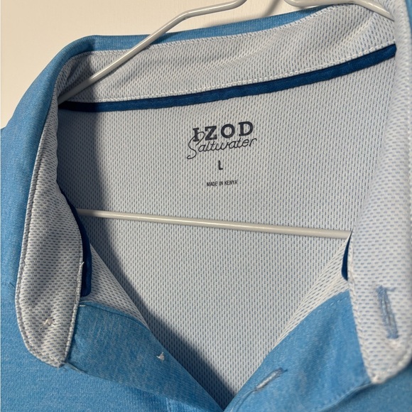 IZOD Men's Light Blue Polo Shirt - Picture 3 of 5